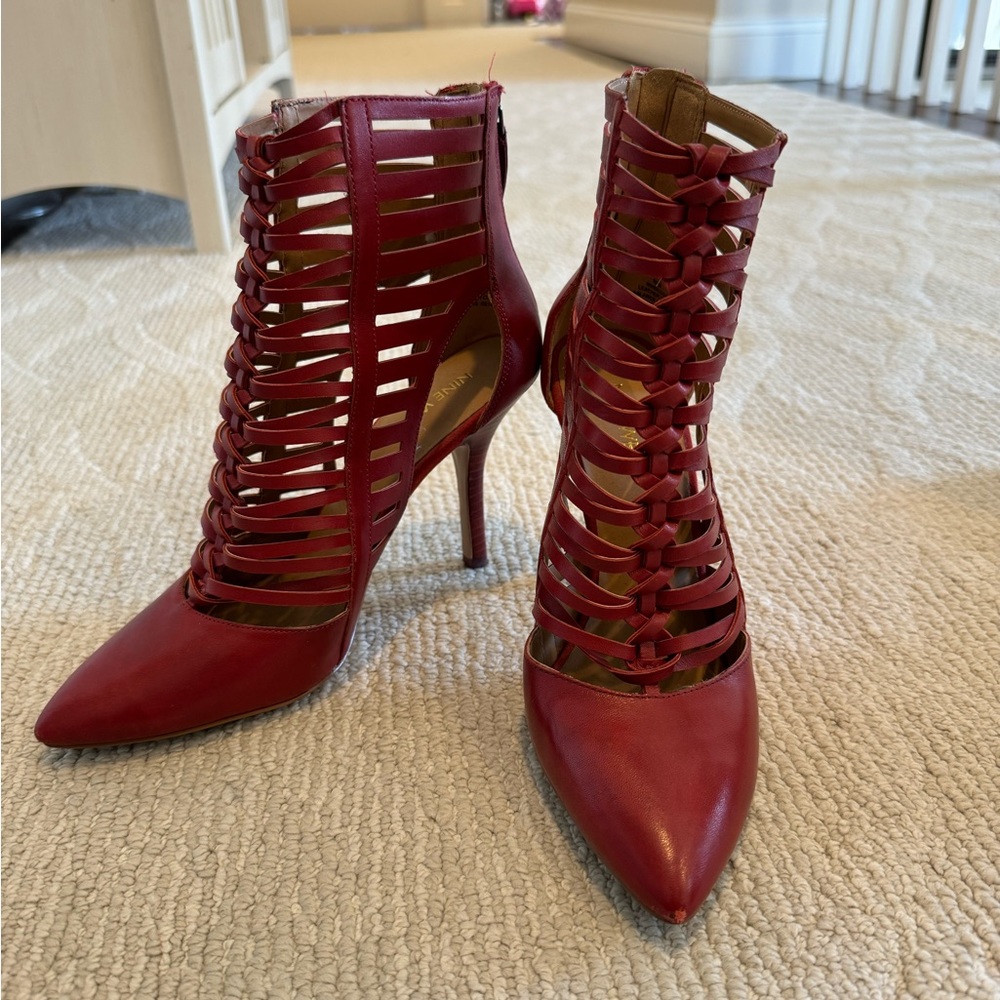 Nine West Leather Heels, Size 8
